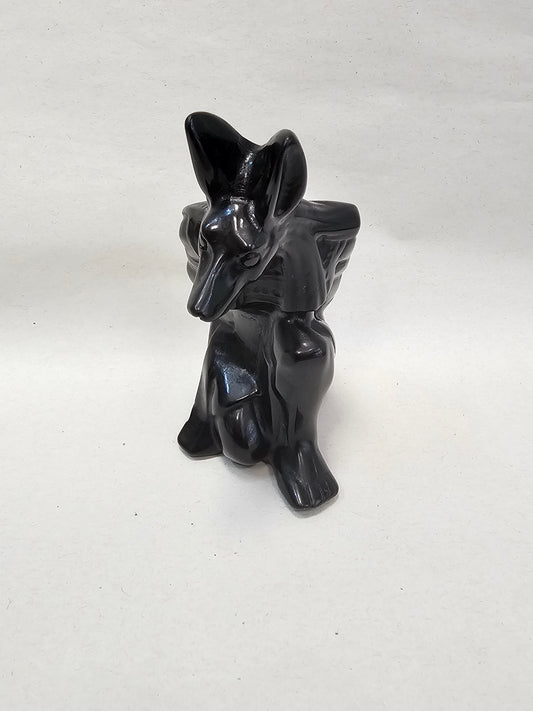 Obsidian Anubis Carving