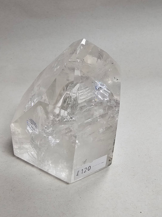 Clear Quartz Freeform Tower with Garden Inclusions 0.5kg