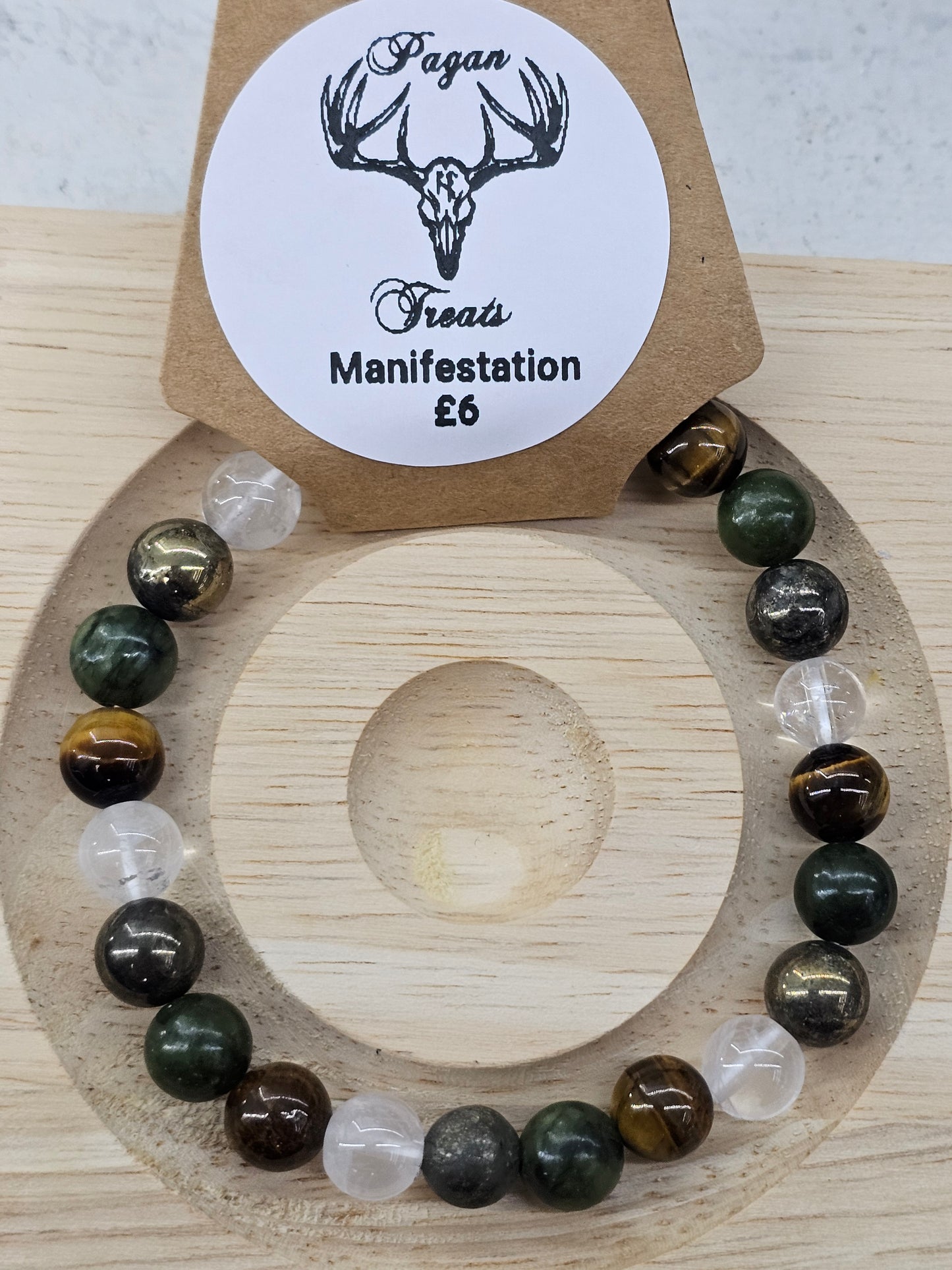 Manifestation 8mm bead bracelet