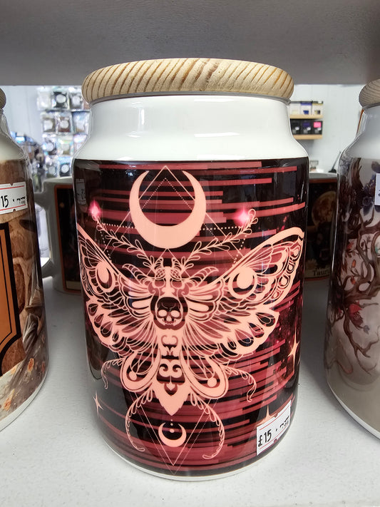 Luna Moth Coffee Jar