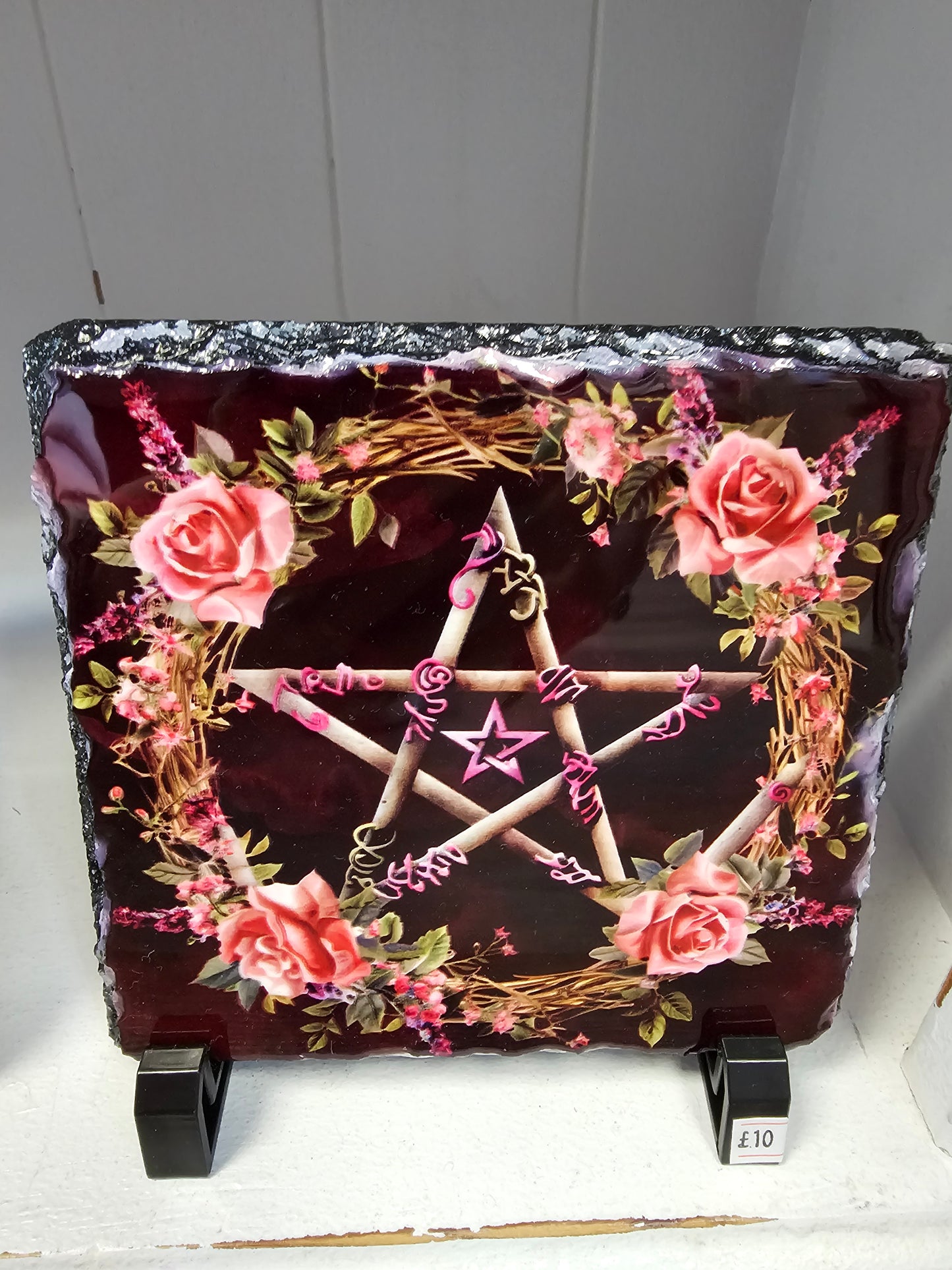 Rose & Pentagram 14 x 14cm Slate