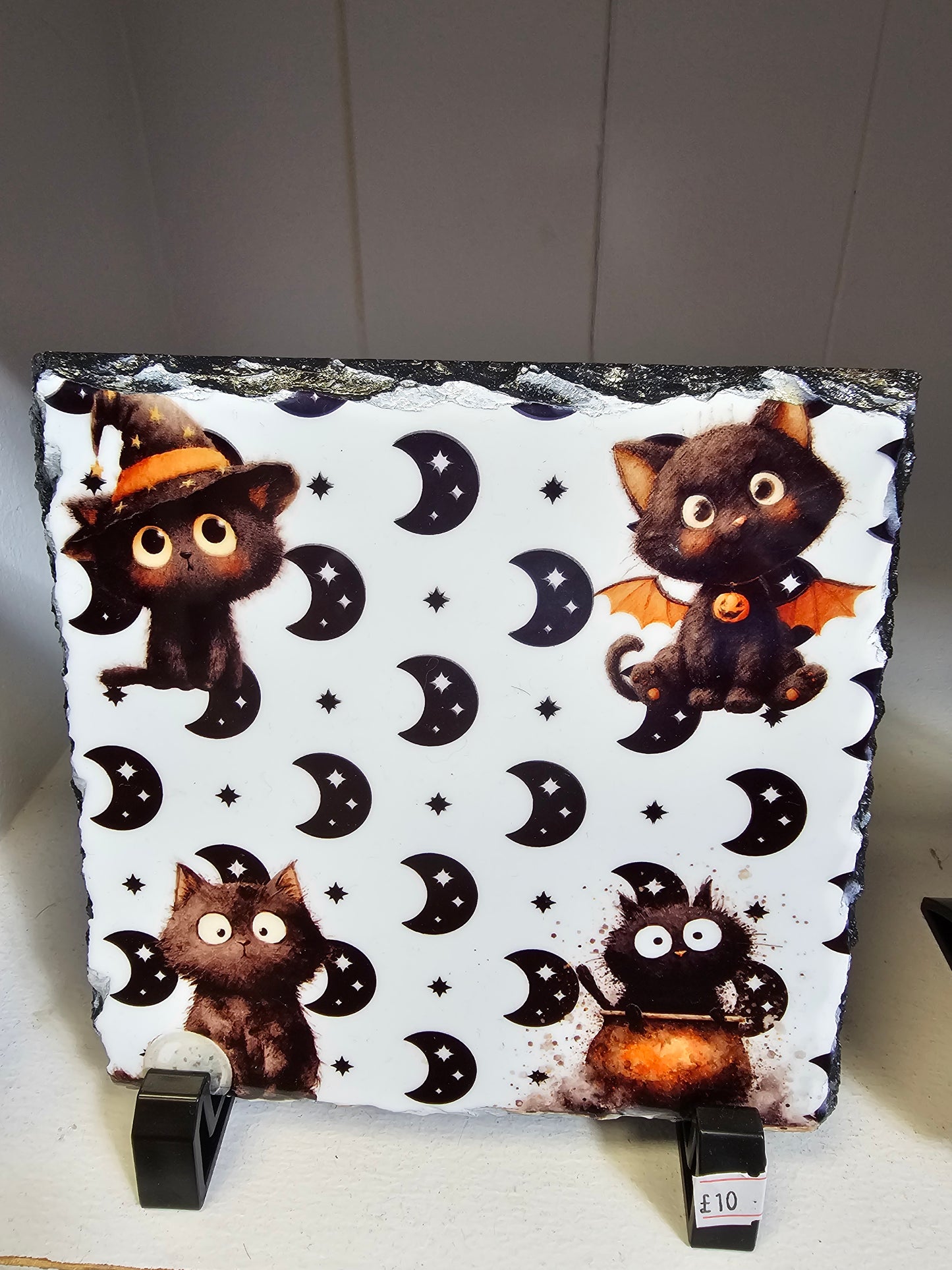 Witchy Cats 14 x 14cm Slate
