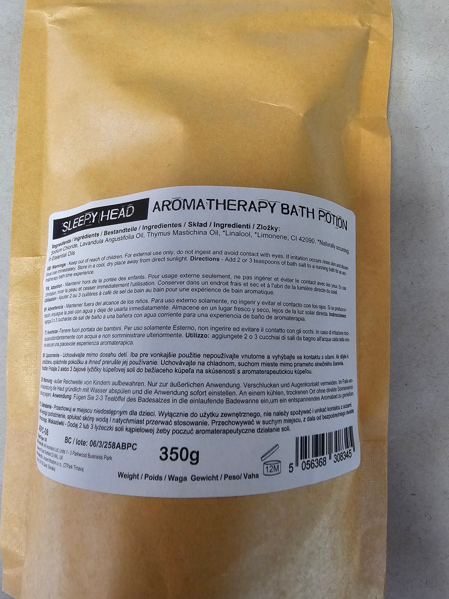 Sleepy Head Aromatherapy Bath Potion