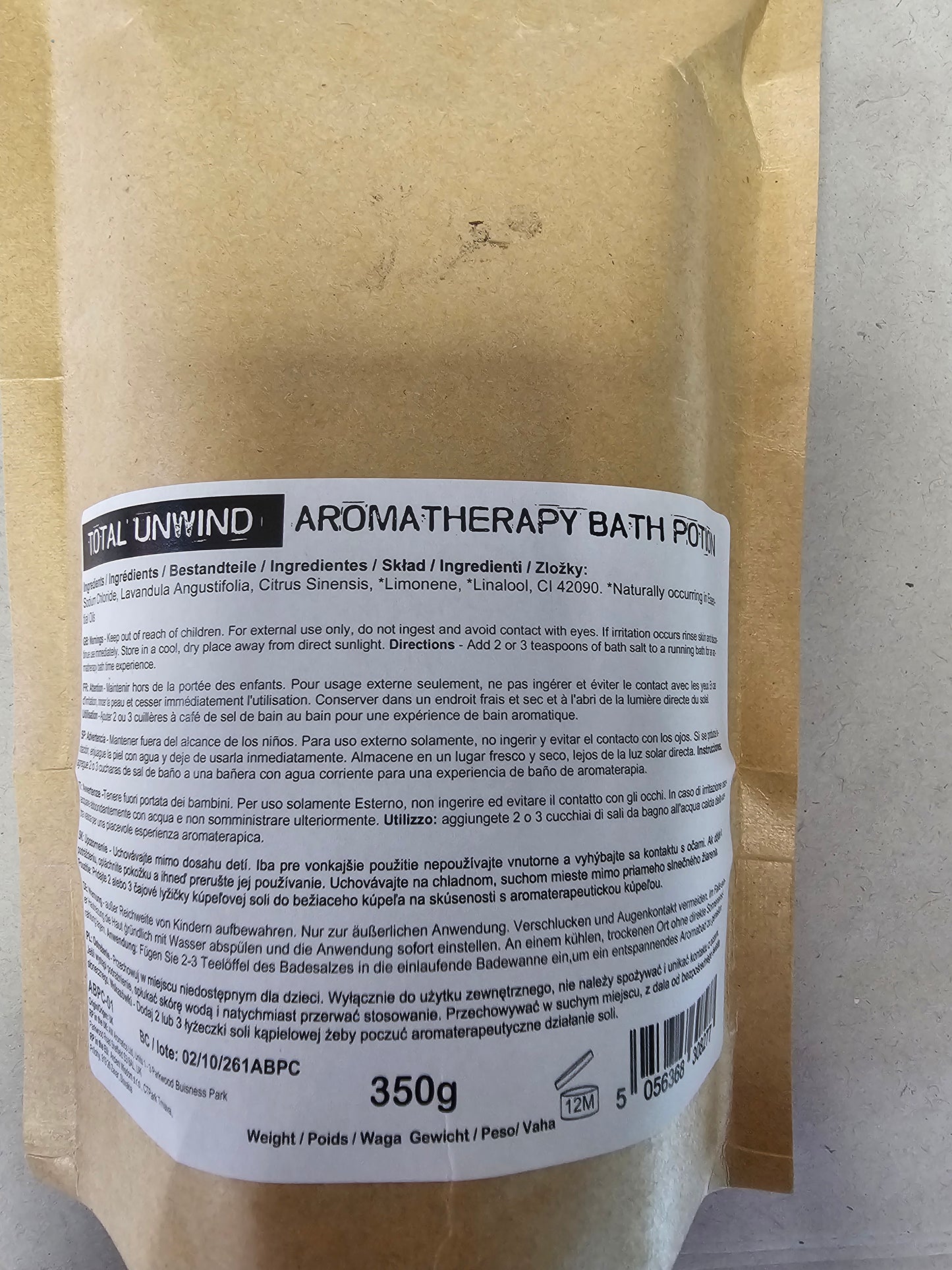 Total Unwind Aromatherapy Bath Potion