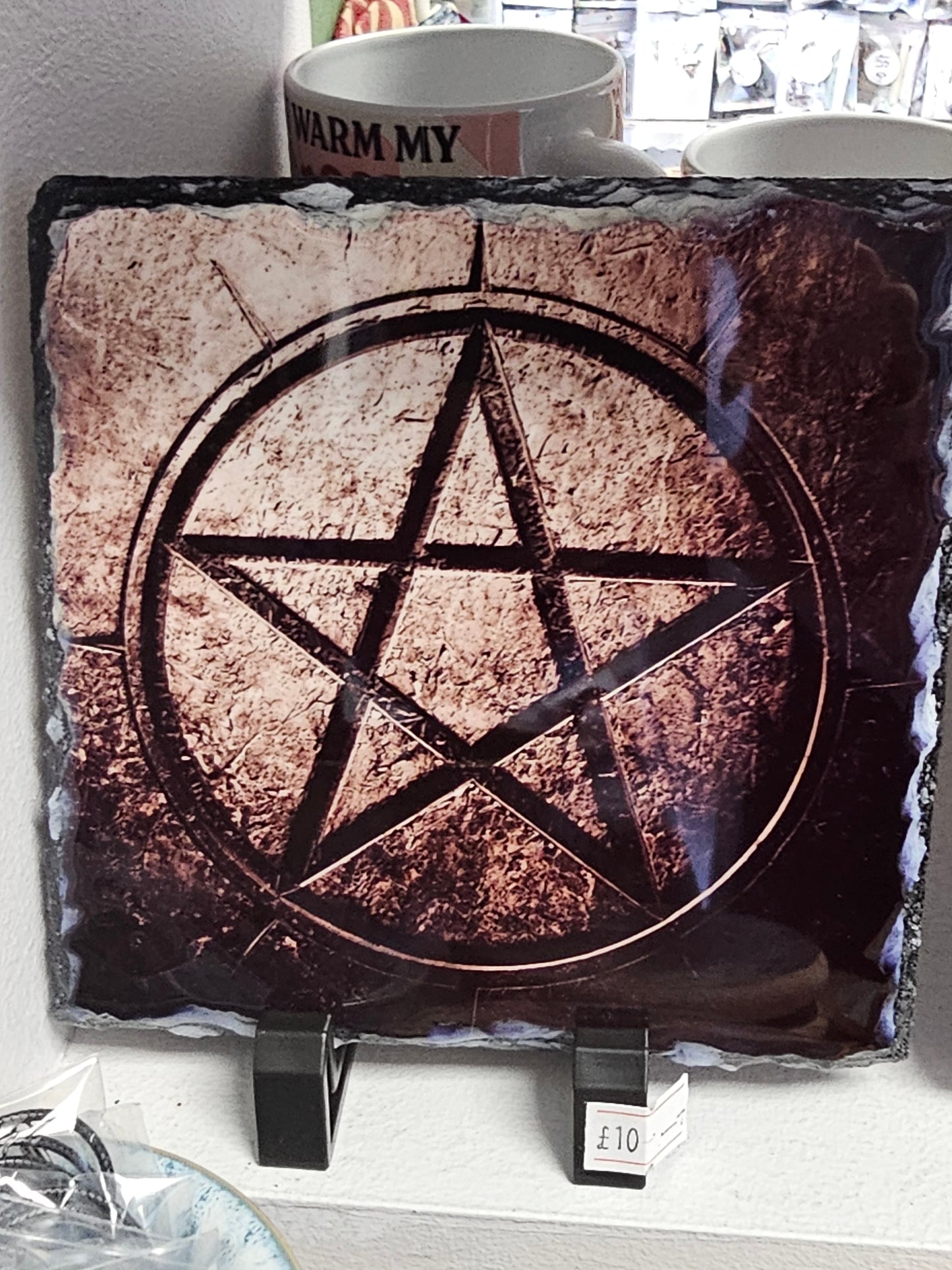 Pentagram  14 x 14cm Slate with Stand