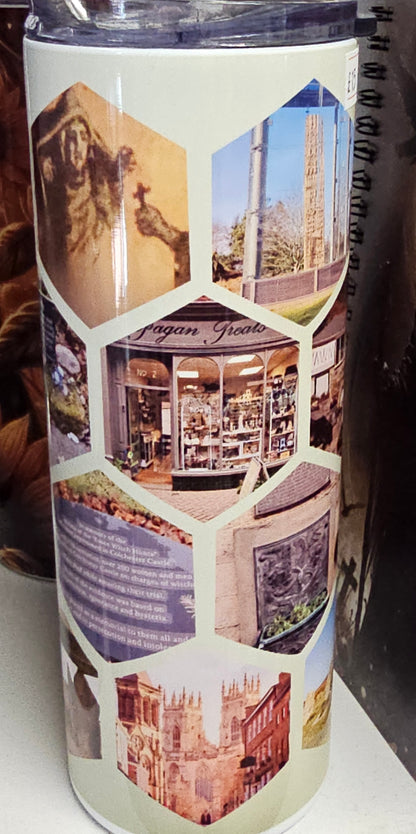 Witchy & Pagan Places to Visit (UK) Travel Mug with Metal Straw 600ml
