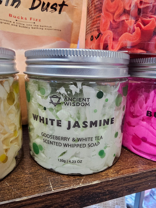 White Jasmine Scented Whipped Soap