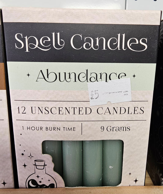 12 Abundance Spell Candles