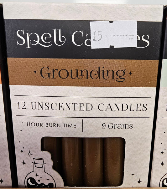 12 grounding Spell Candles