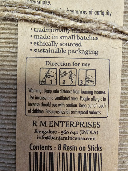 Banjara Ritual Resin Incense Sticks