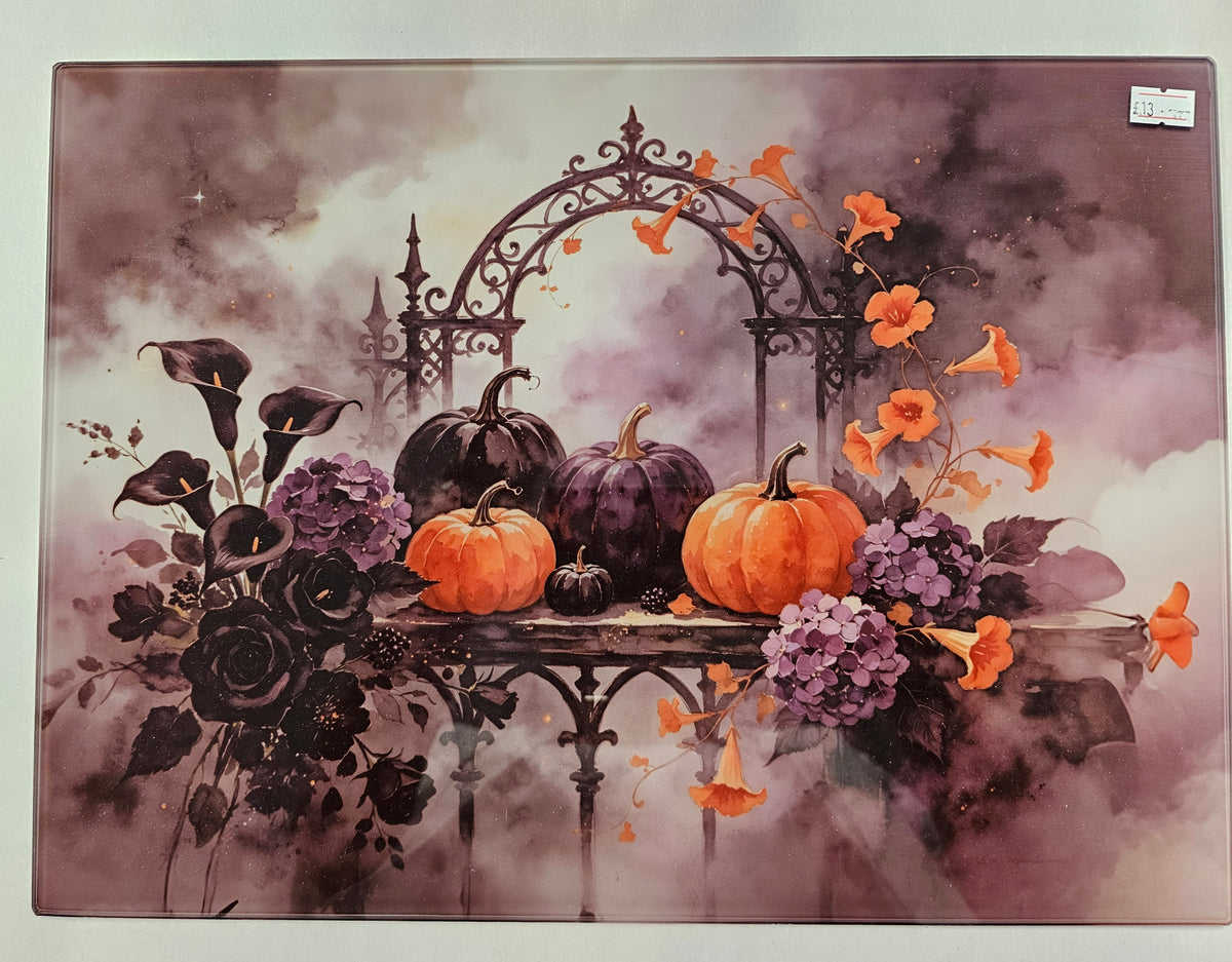Halloween & Christmas Glass Chopping Boards