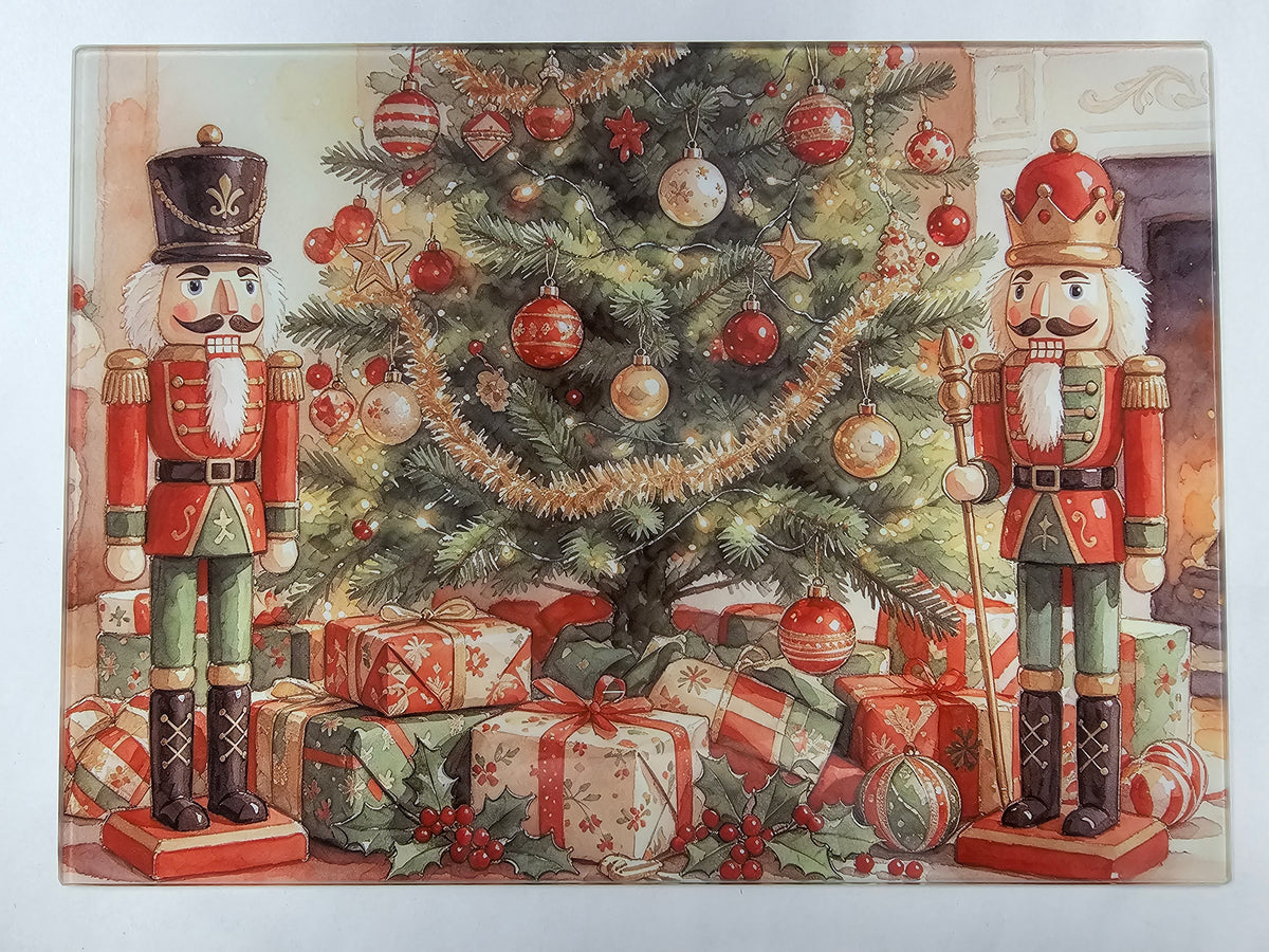 Halloween & Christmas Glass Chopping Boards