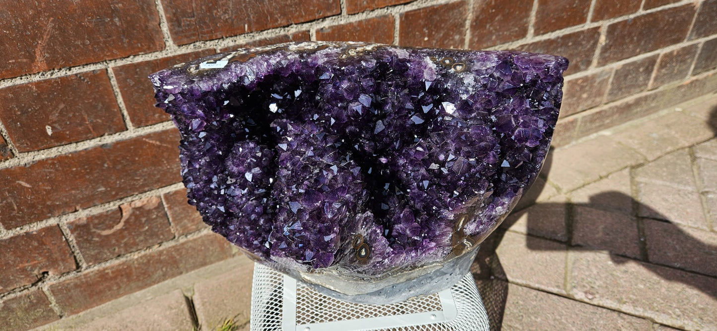 Unique Uruguayan amethyst with stalactites