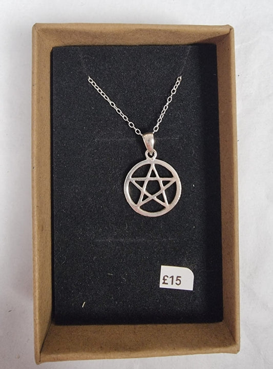 Pentagram Pendent on silver chain