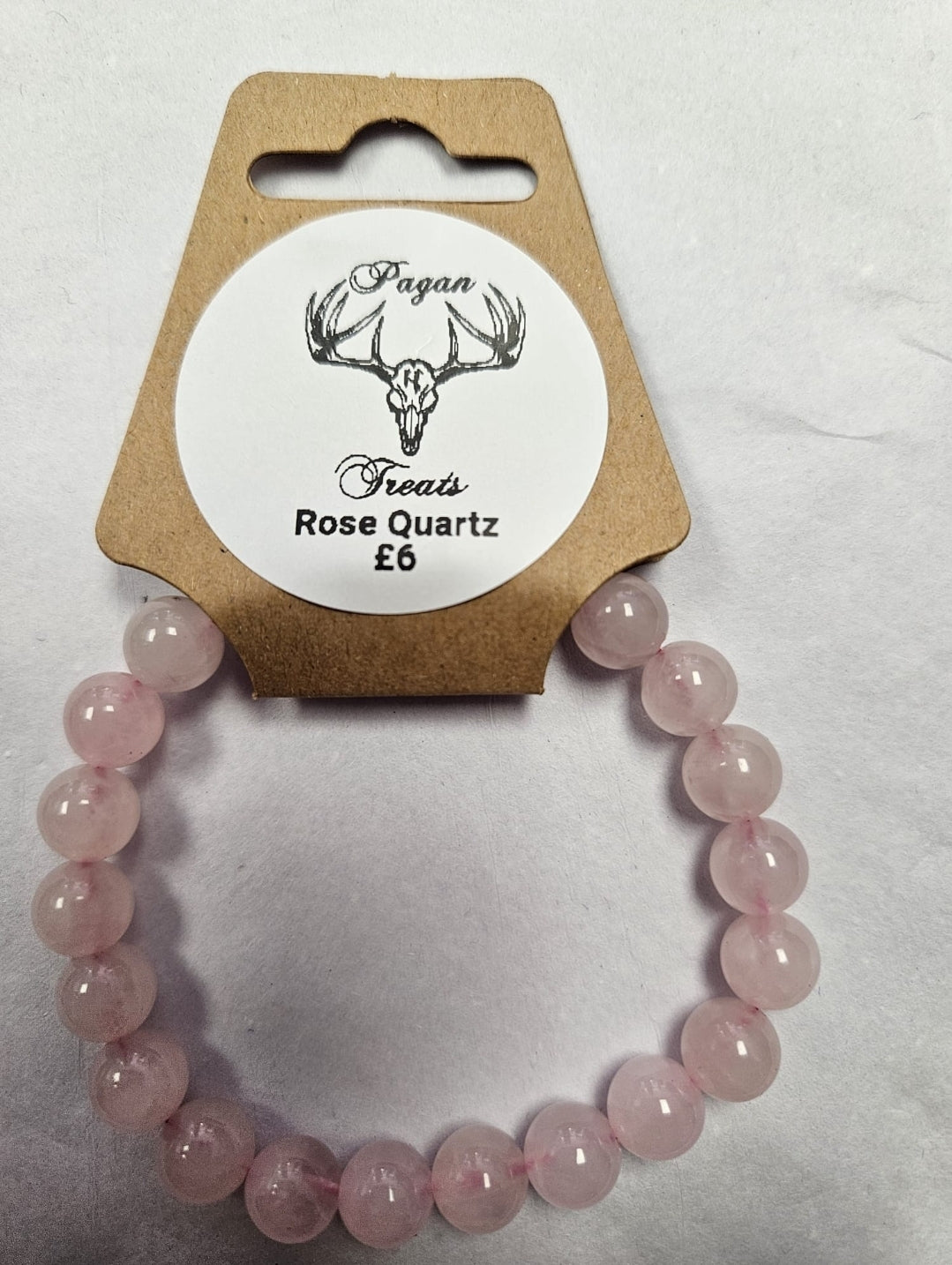 Rose Quartz 8mm bead bracelet