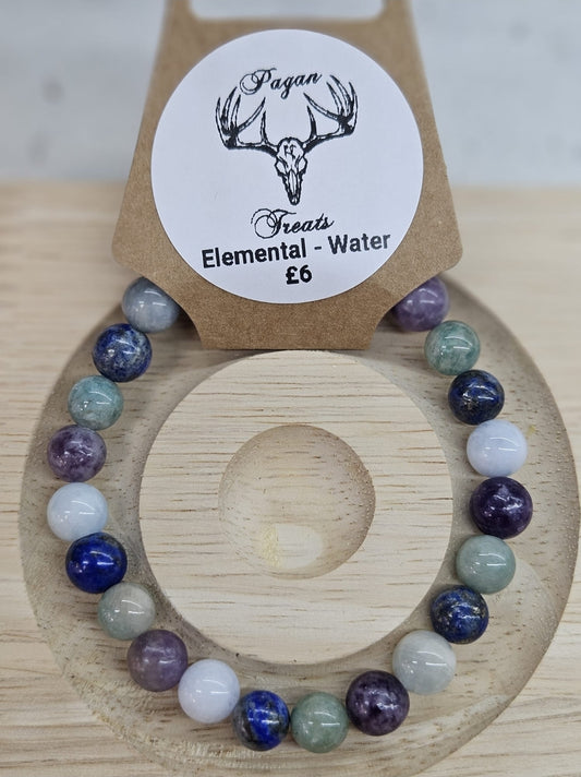 Water (Elemental) 8mm bead bracelet