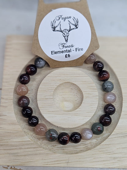 Fire (Elemental) 8mm bead bracelet