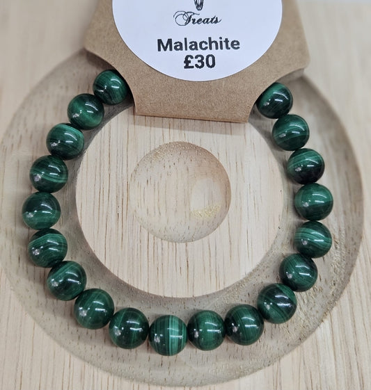 Malachite 8mm bead bracelet