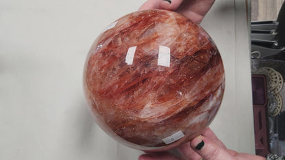 Giant Fire Quartz Sphere 6.7kg with stand