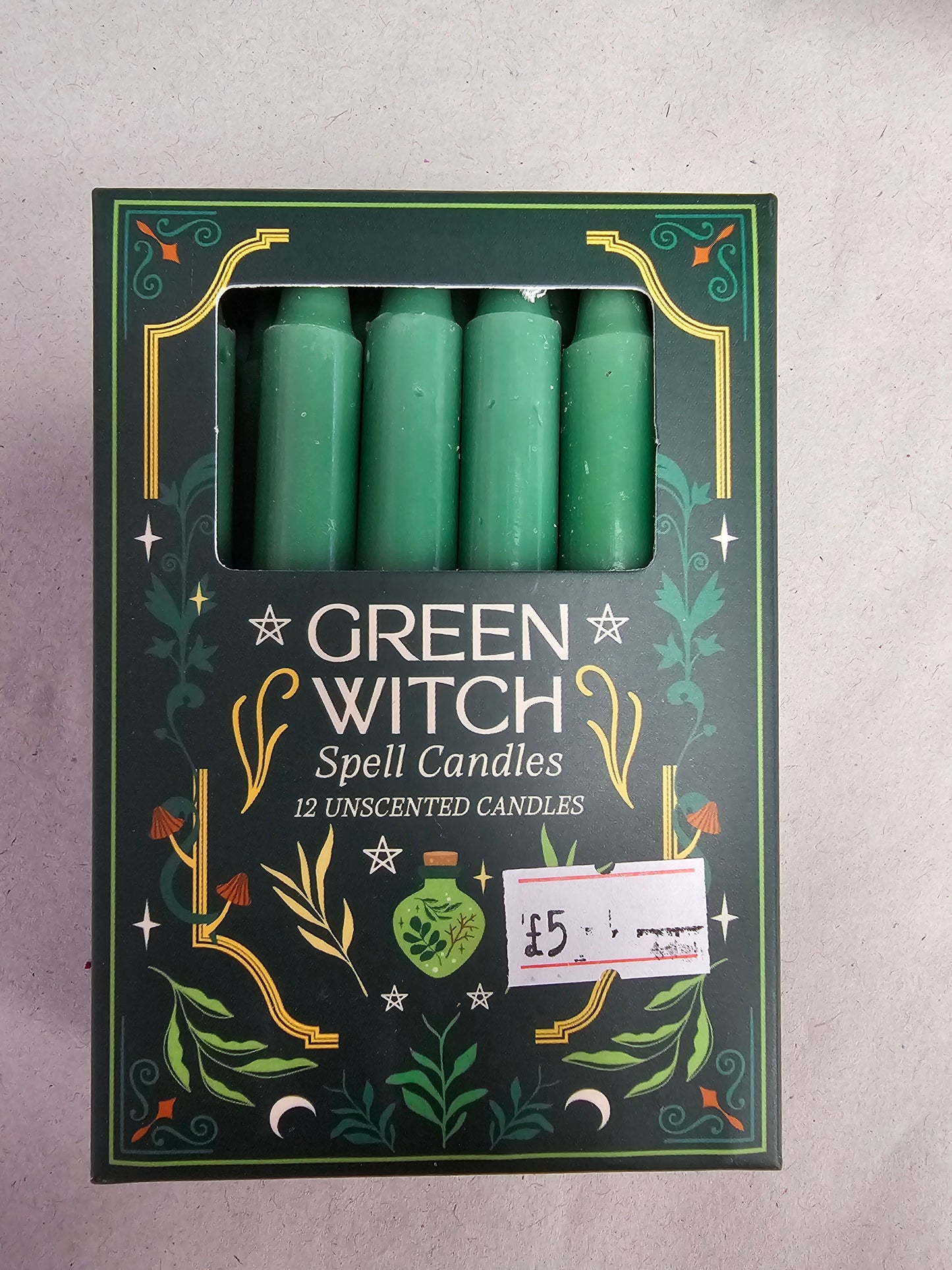 Green Witch spell candles