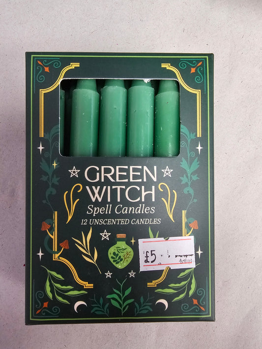 Green Witch spell candles
