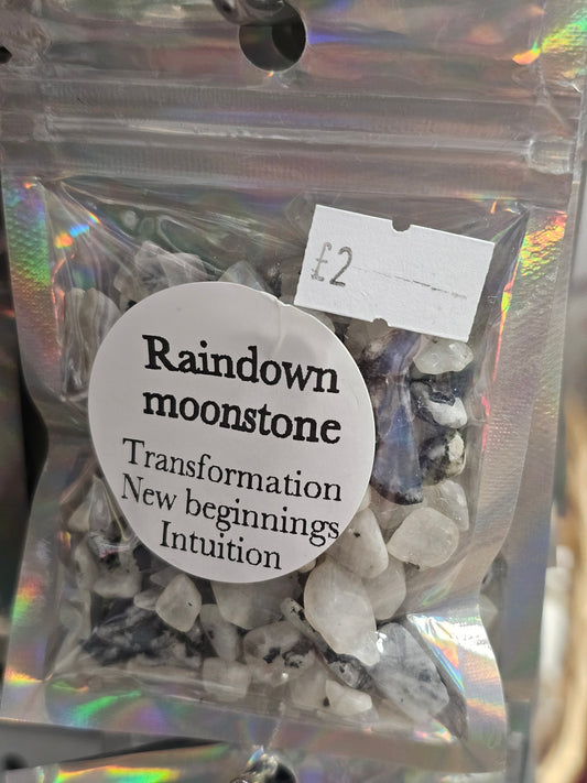 Rainbow Moonstone Chips