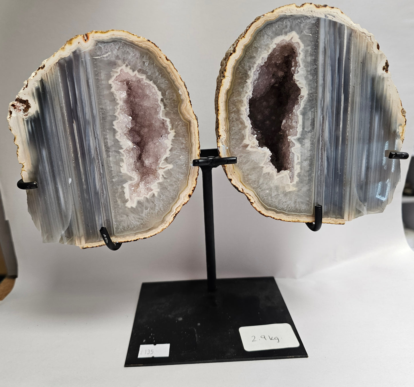 Amethyst & Agate Geode Wings on stand