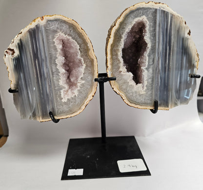Amethyst & Agate Geode Wings on stand