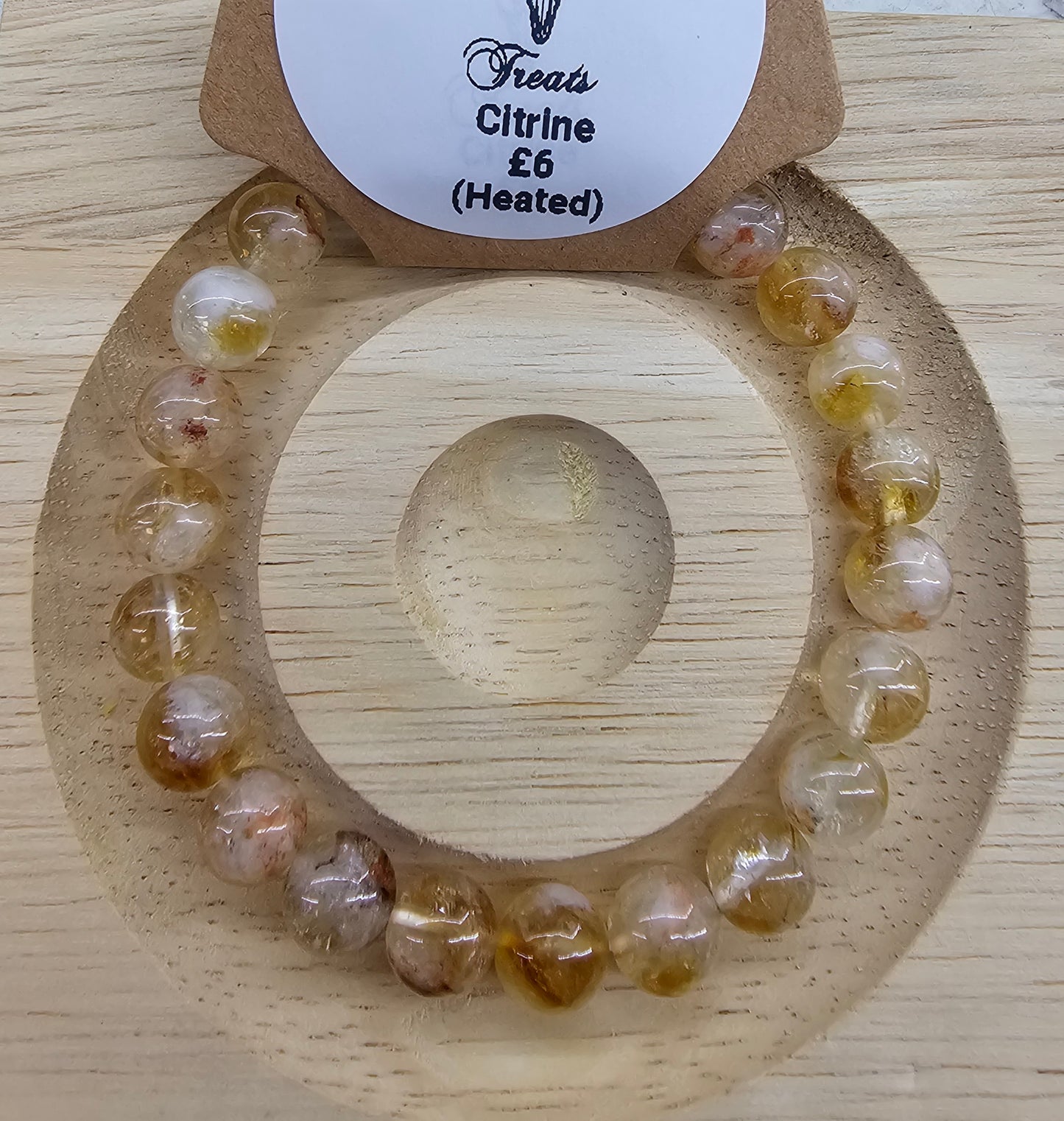 Citrine 8mm bead bracelet