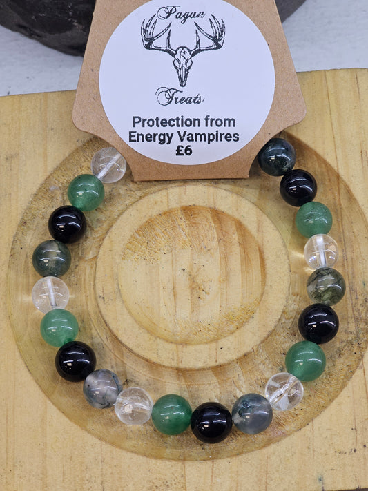 Protection from Energy Vampires 8mm bead bracelet