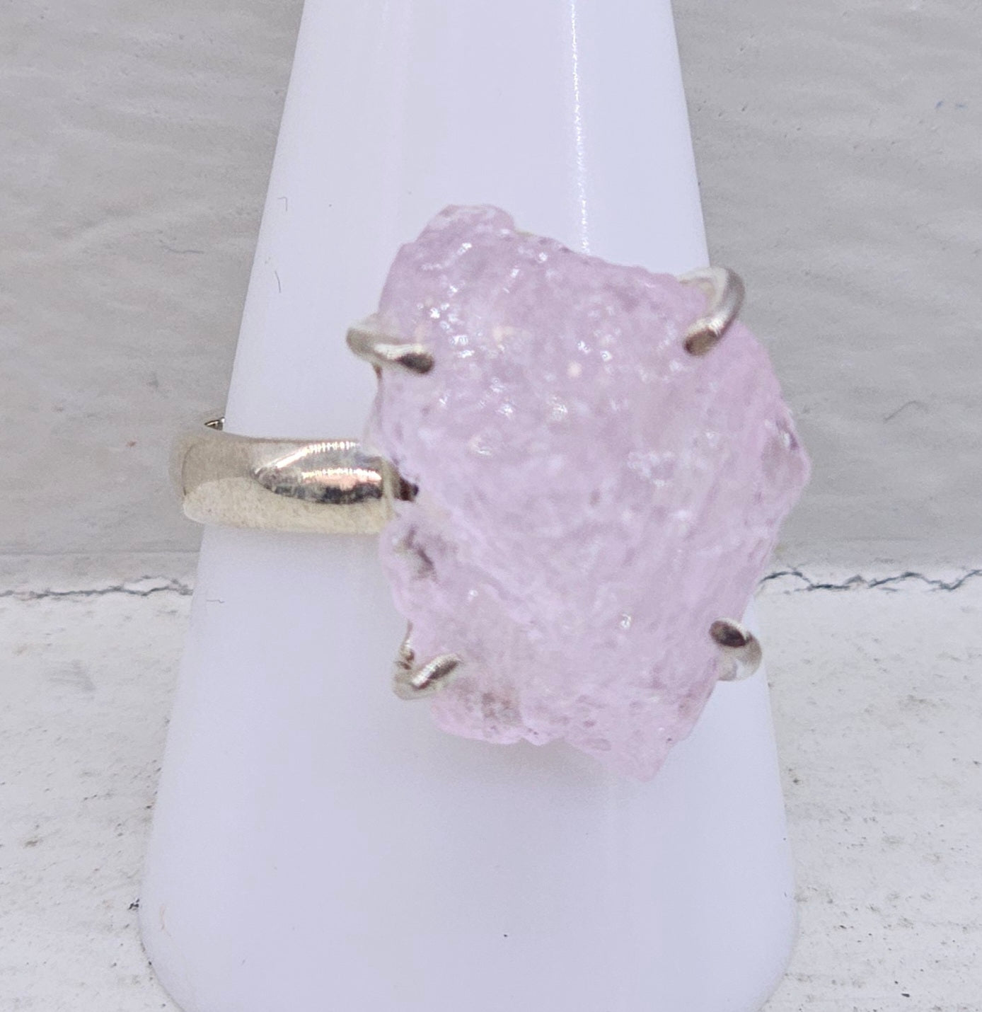 Kunzite 925 silver ring Size U
