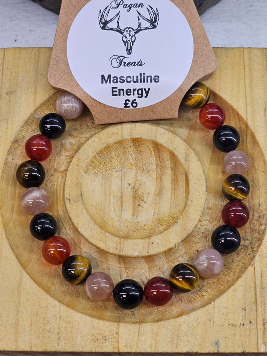 Masculine Energy 8mm bead bracelet