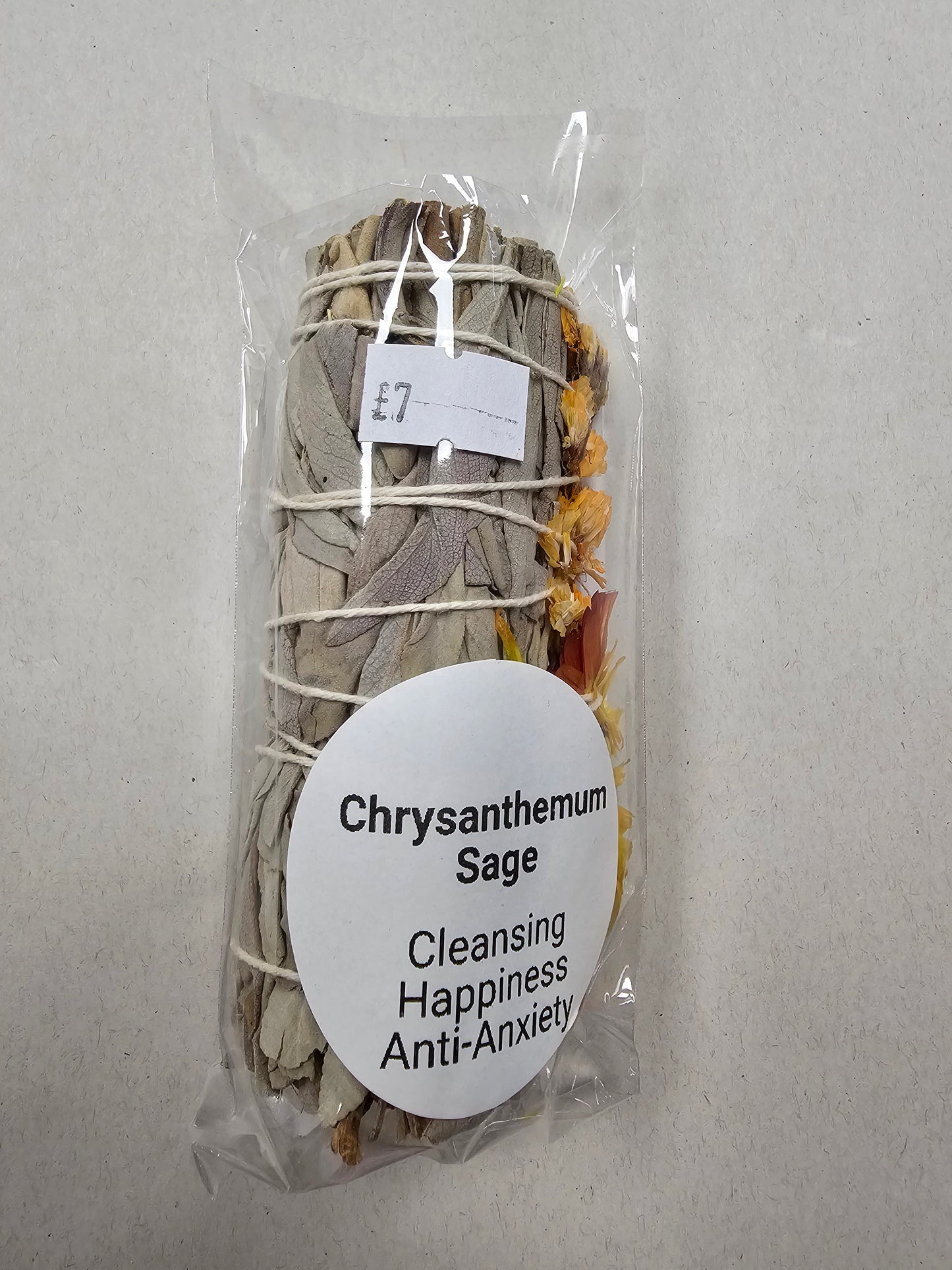 Chrysanthemum Sage Smudge Stick