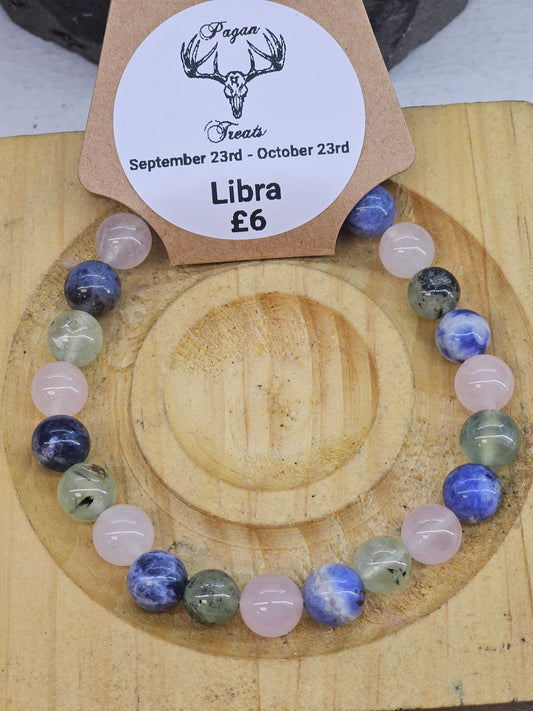 Libra 8mm bead bracelet