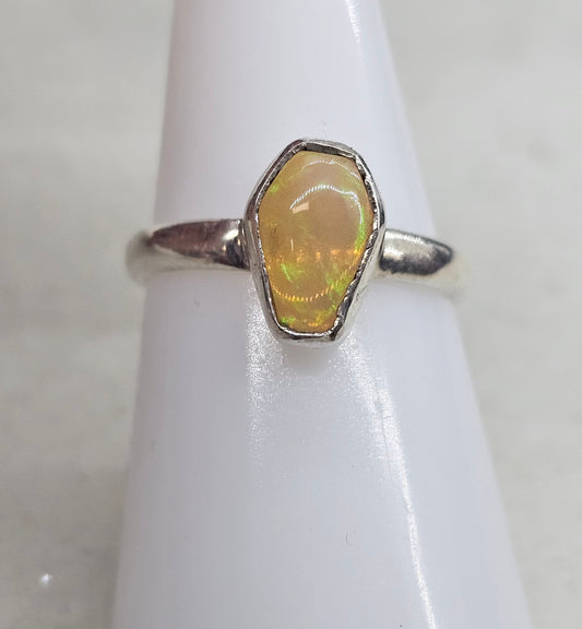 Ethiopian Opal 925 silver ring size O