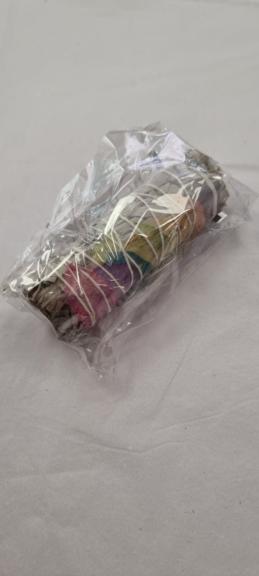 Chakra sage smudge stick