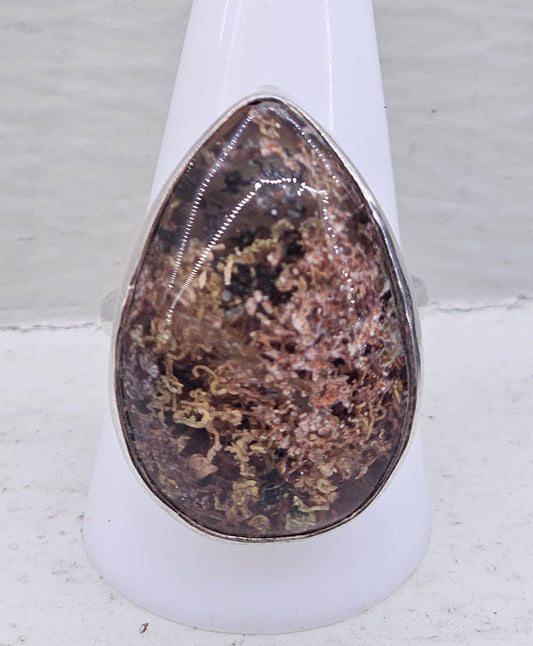 Garden Quartz 925 silver ring size T/U