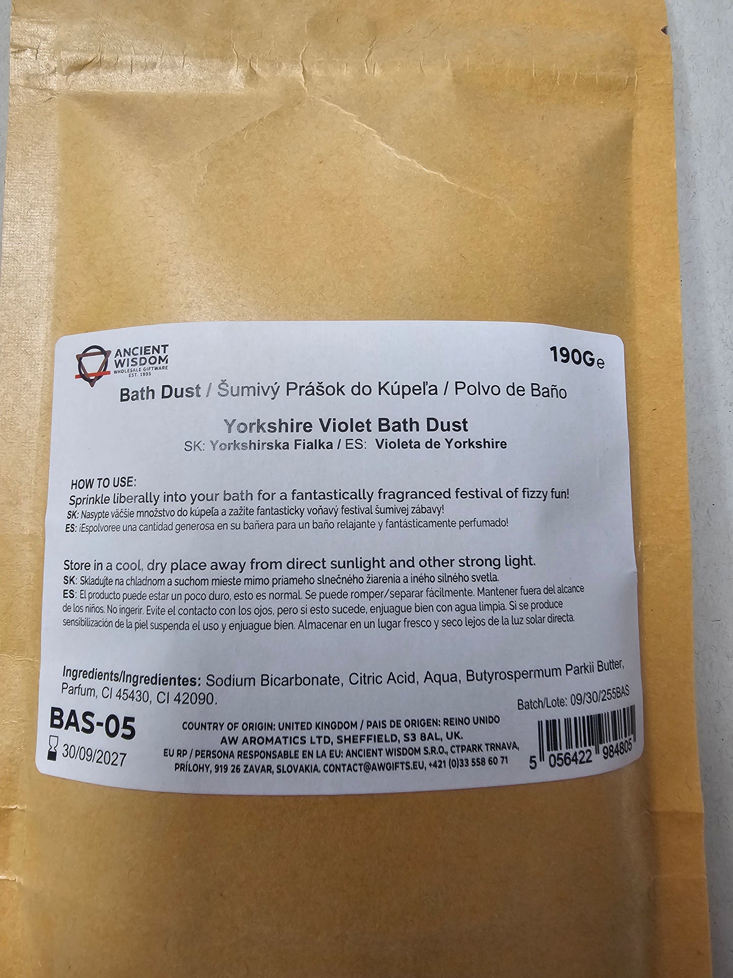 Yorkshire Violet Bath Dust